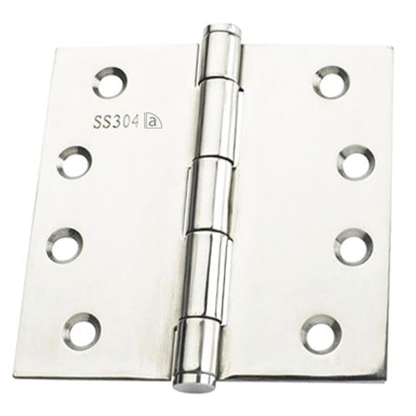 Austyle 100 x 100 x 2.5mm Polished 304 Stainless Steel Fire Rated Fixed Pin Hinge