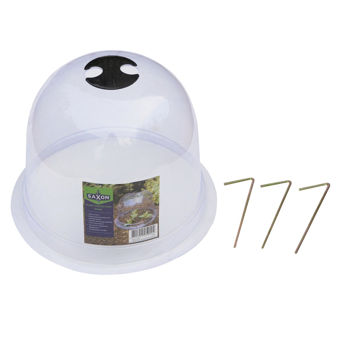 Saxon 260mm Small PVC Dome Plant Protector Cloche Frost Pest Guard