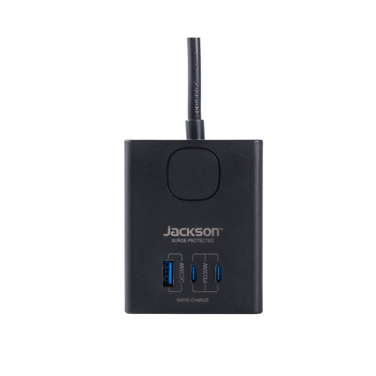 Jackson 3 Outlet Power Cube, USB-A & USB-C PD30W x2, 175J Surge, Black