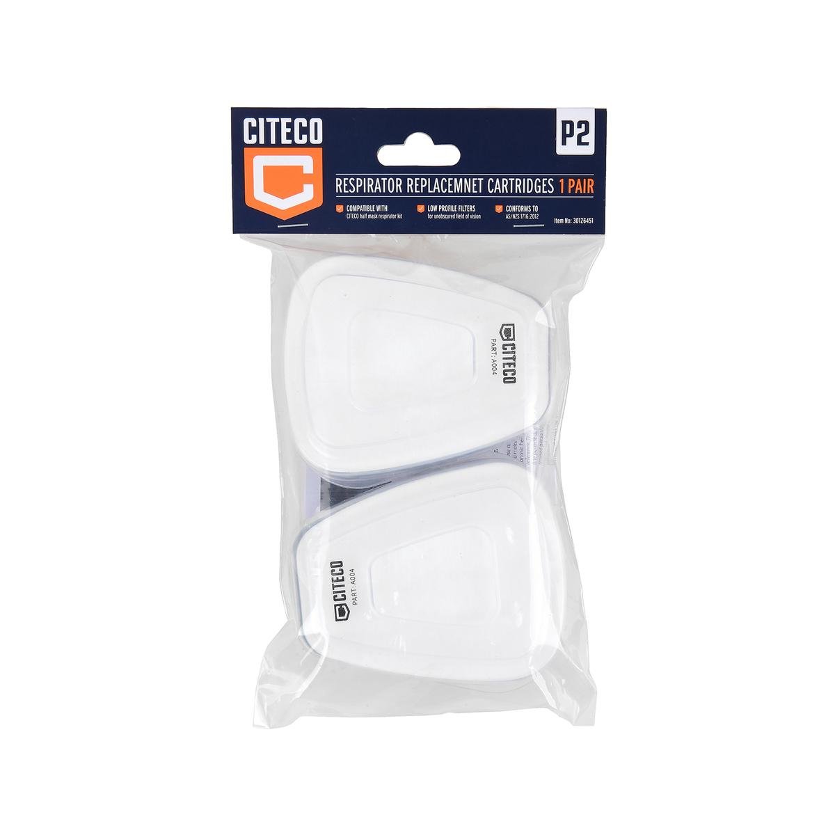 Citeco P2 Replacement Cartridge with Adaptor, Particle Protection Pads