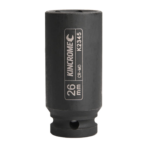Kincrome 26mm 1/2" Drive Chrome Molybdenum Deep Impact Socket Black