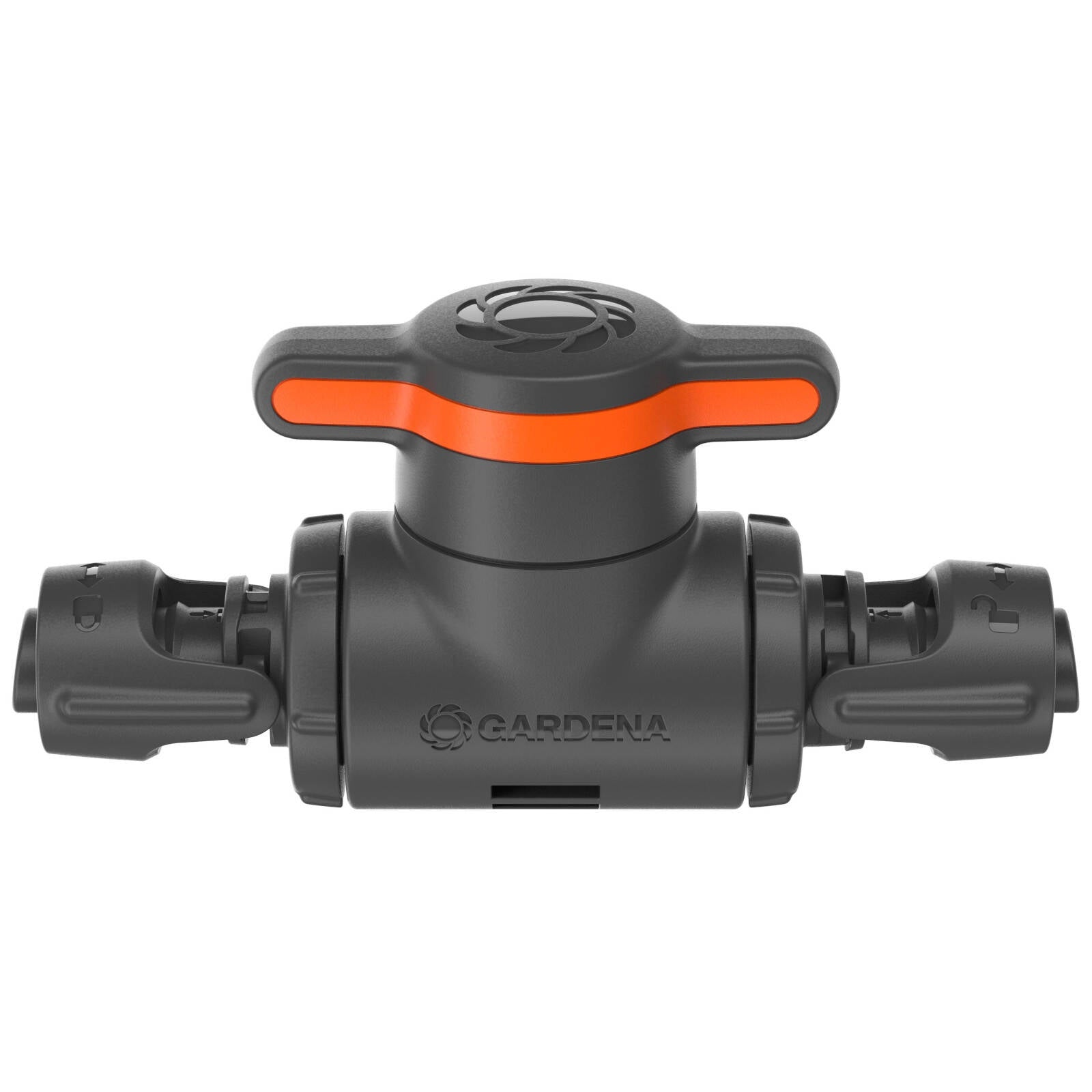 GARDENA 13mm Micro Irrigation Shut-Off / Regulation Valve Black High-Impact Plastic
