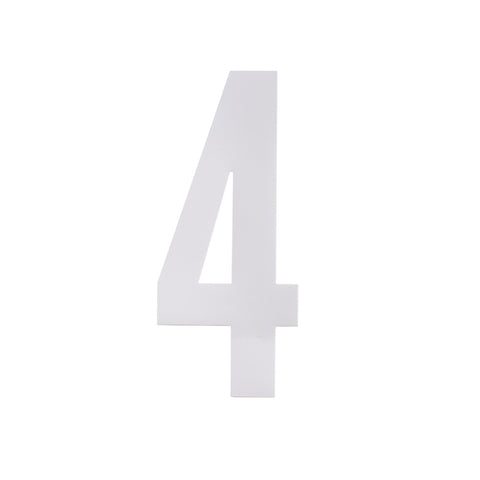 Sandleford 175mm White Vinyl Self Adhesive Wheelie Bin Number 4 Weather Resistant