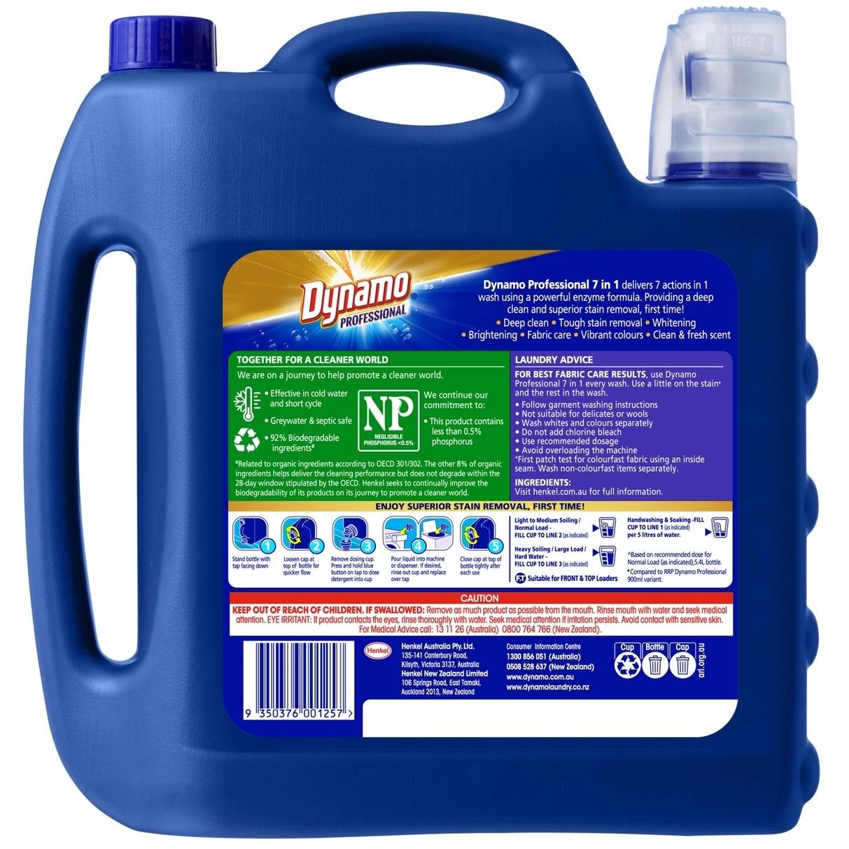Dynamo Professional 7 in 1 Liquid Laundry Detergent 5.4L