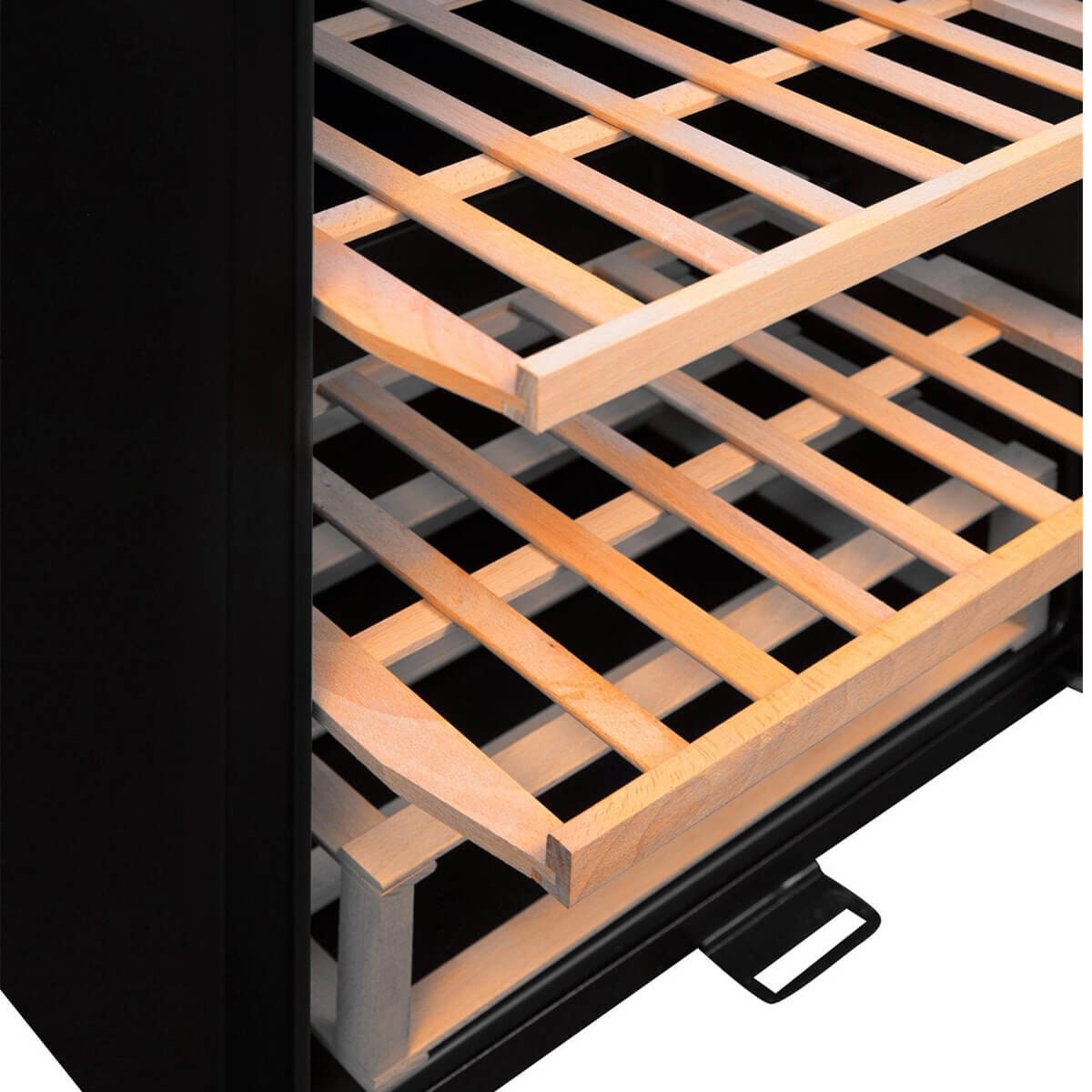 LeCavist Cuvee Emilion 111 Bottle Single Zone Wine Fridge - Black, UV Protected Glass Door - LCS100VN