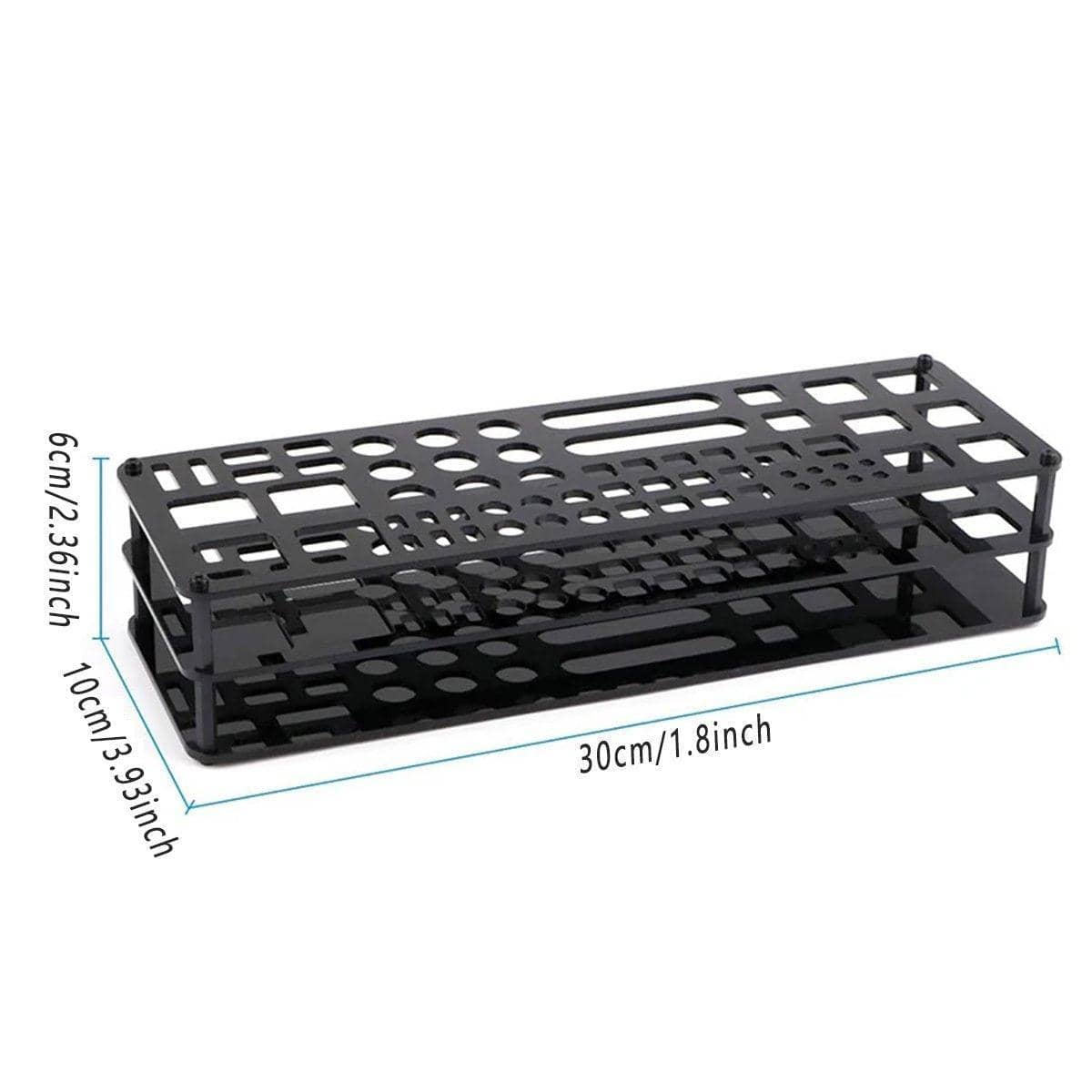 63-Hole Acrylic Screwdriver Rack, Desk Tool Stand and Workbench Organiser - view 3