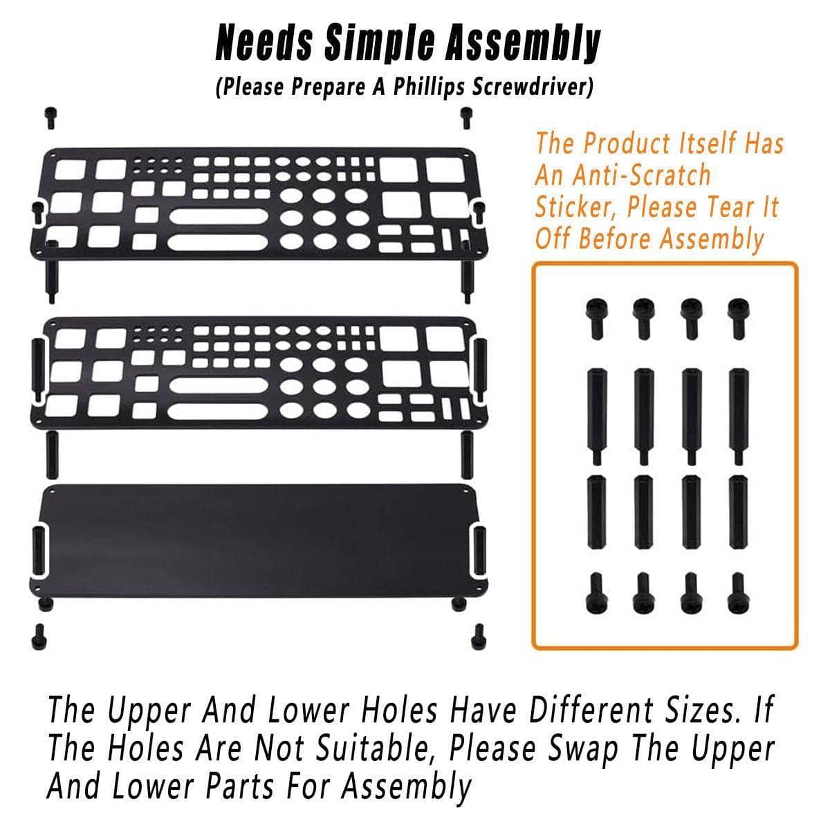 63-Hole Acrylic Screwdriver Rack, Desk Tool Stand and Workbench Organiser - view 4