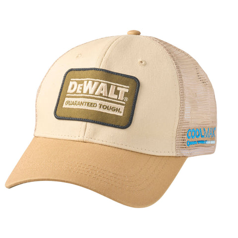 DEWALT Brown Oakdale Coolmax Trucker Hat - Acrylic Mesh, Adjustable
