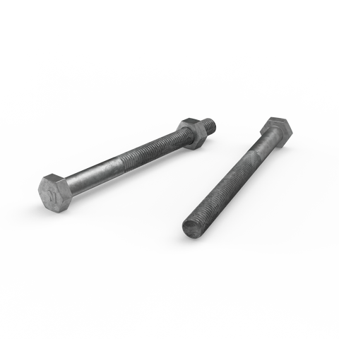 Zenith Hot Dip Galvanised Hex Head Bolts M10 x 120mm 4.6 Grade Steel - SuperSaverAU - view 1