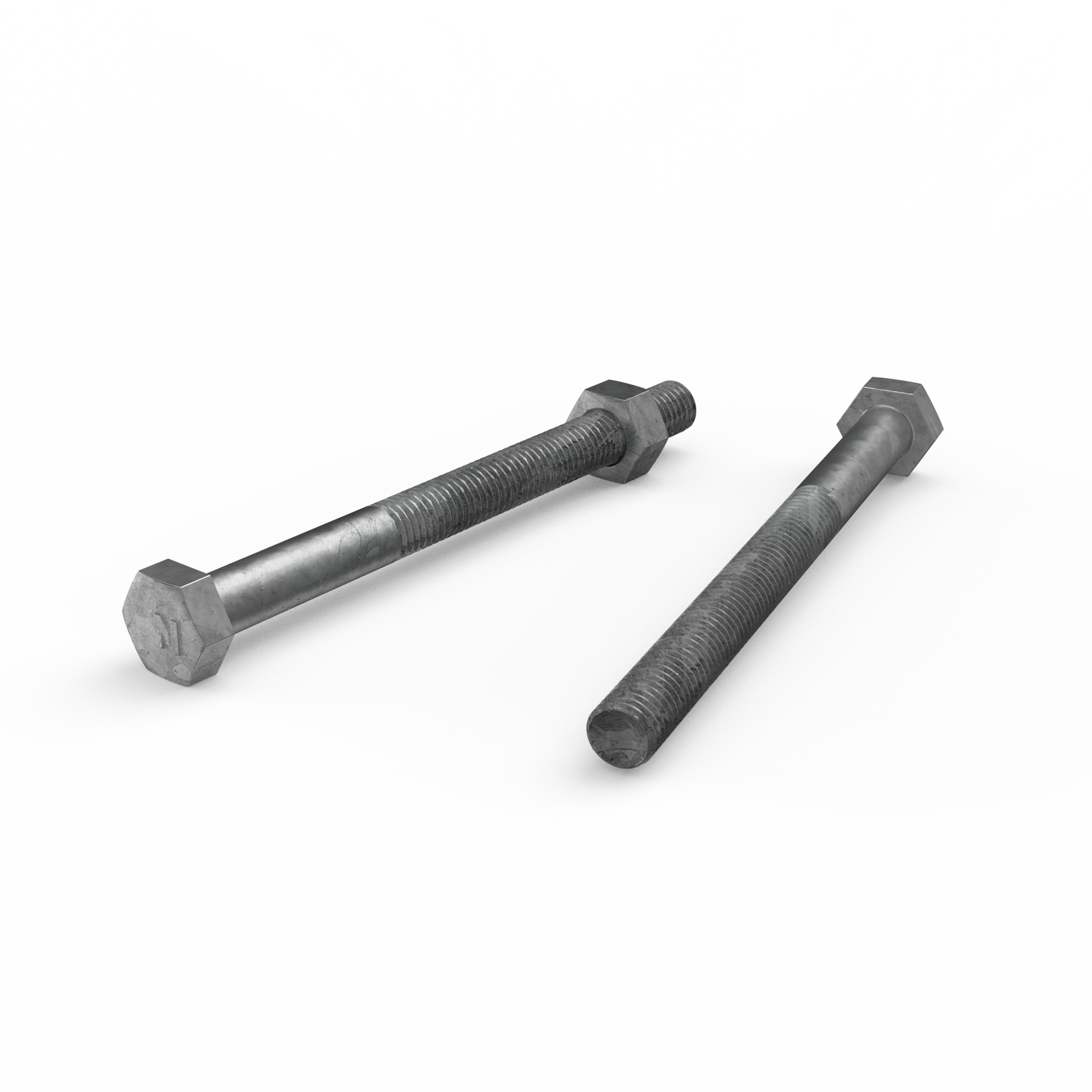 Zenith M10 x 120mm Hot Dip Galvanised Hex Head Bolt & Nut - 4.6 Grade Steel