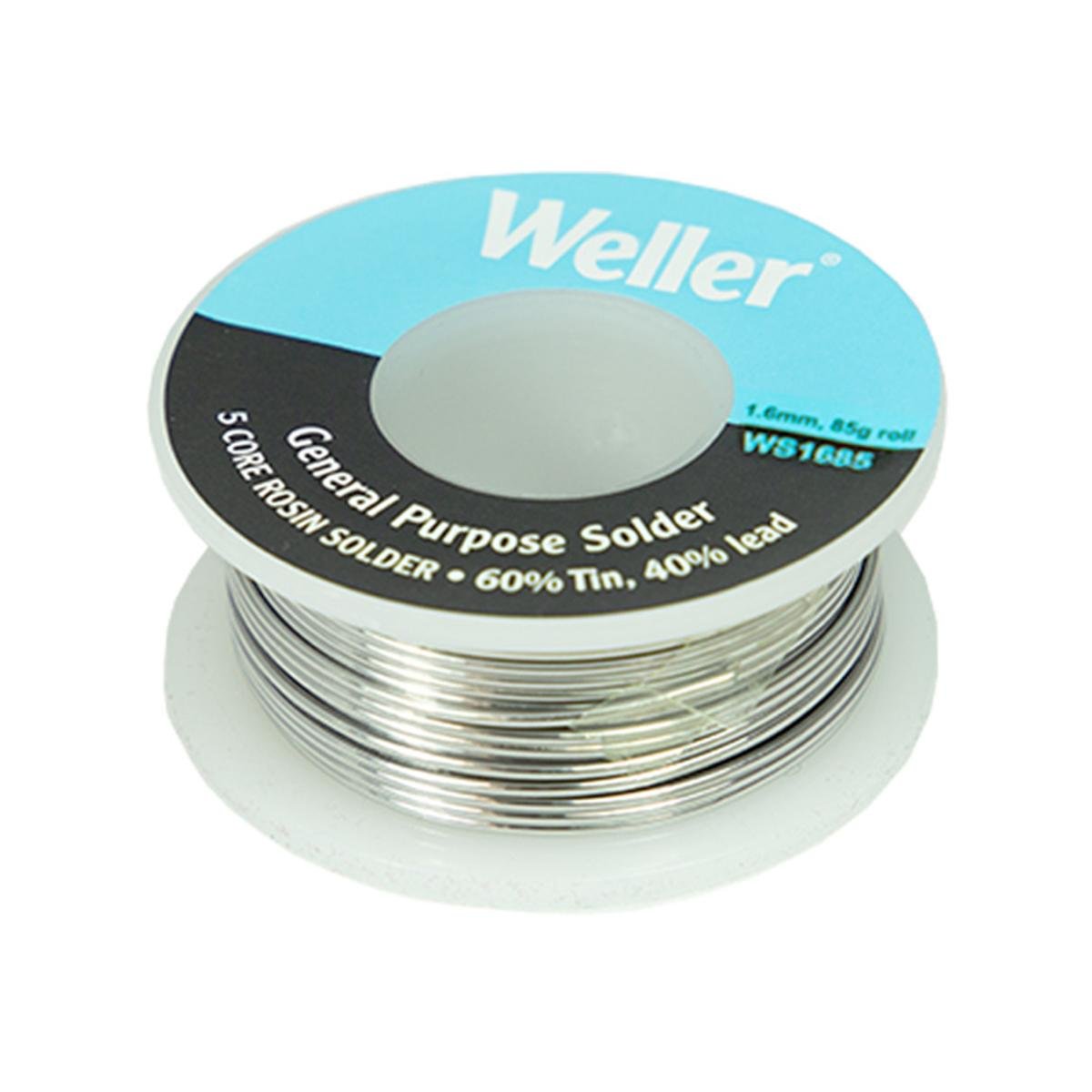 Weller 1.6mm 60/40 Rosin Core Solder 85g - General Purpose Soldering Wire - SuperSaverAU - view 1