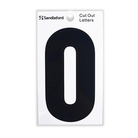 Sandleford 85mm Black Cut Out Self Adhesive House Letter O - SuperSaverAU - view 1