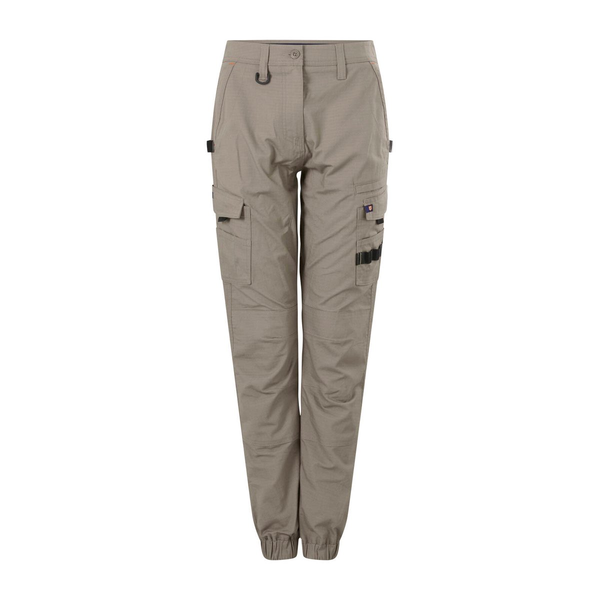 Citeco Women's Khaki Cuffed Cargo Ripstop Pant - Size 18, Stretch Cotton