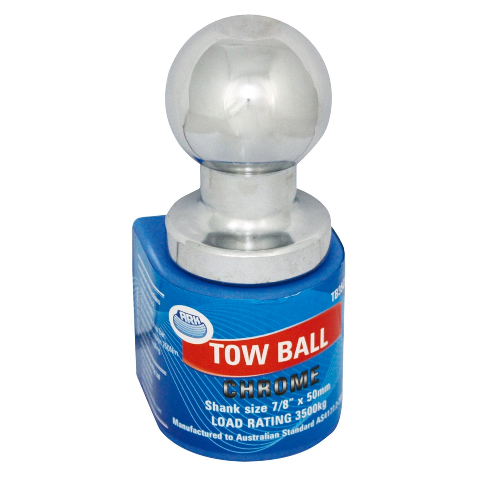 Ark 50mm Chrome Steel Towball 3500kg Capacity