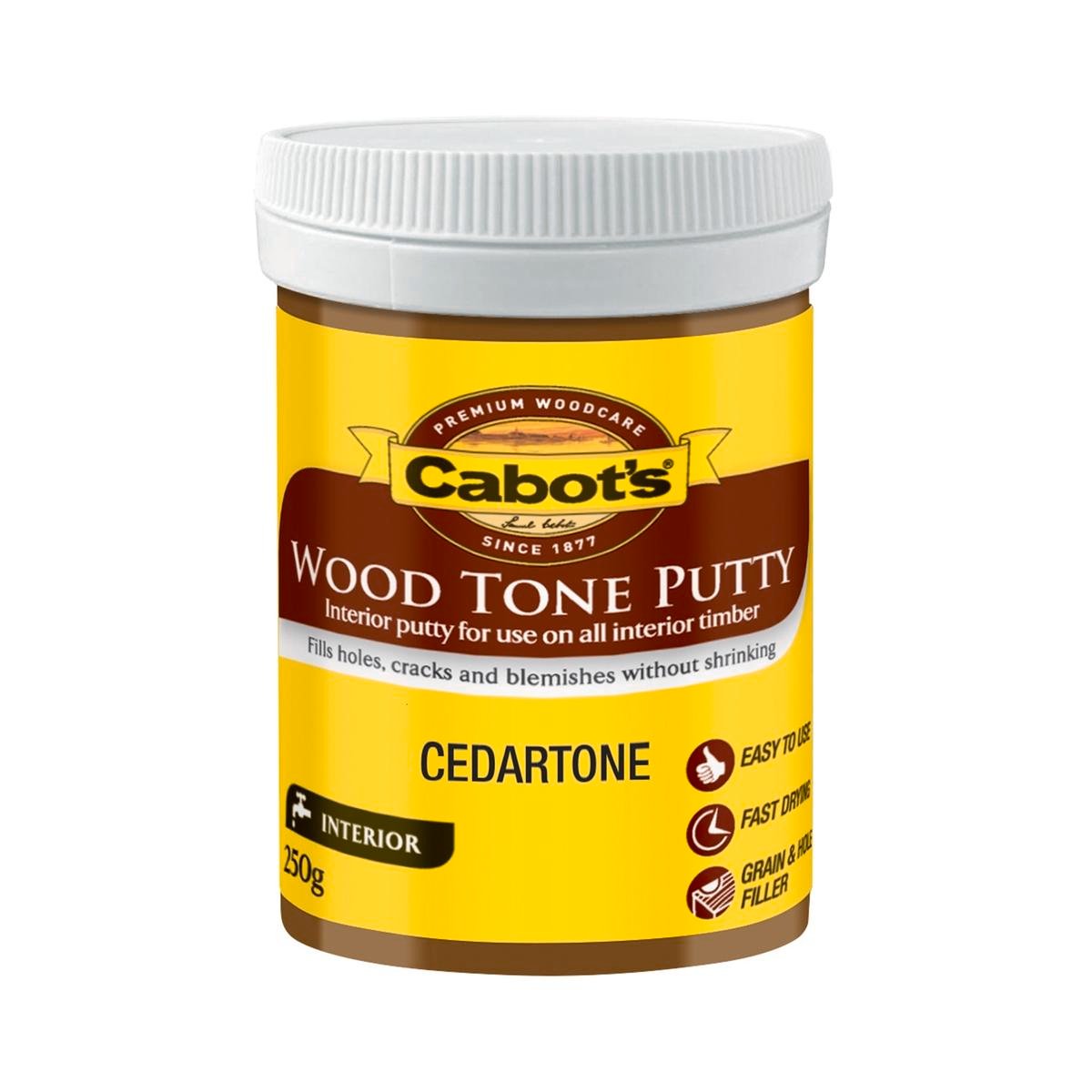 Cabot S Woodtone Putty - 250g - Cedartone - Water Based - Fast Drying - SuperSaverAU - view 1