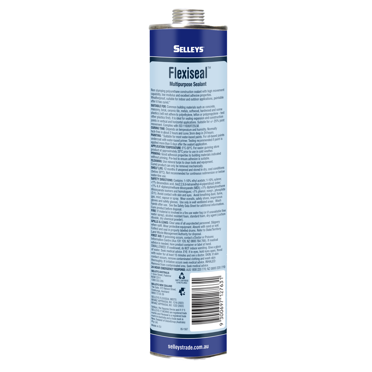 Selleys 310ml Grey Flexiseal Polyurethane Sealant Indoor Outdoor