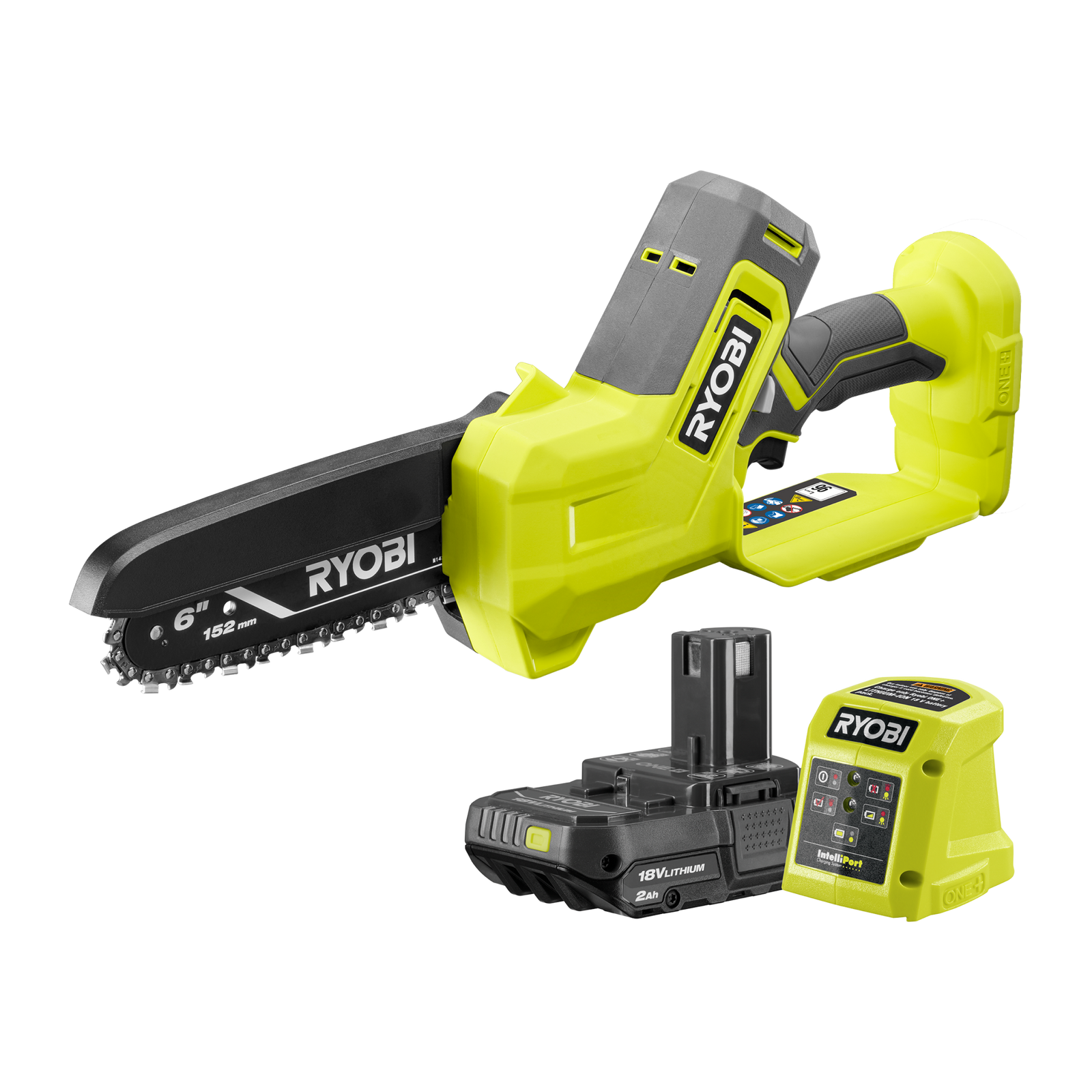 Ryobi 18V ONE+ 6" 152mm Pruning Saw 2.0Ah Kit with Battery & Charger
