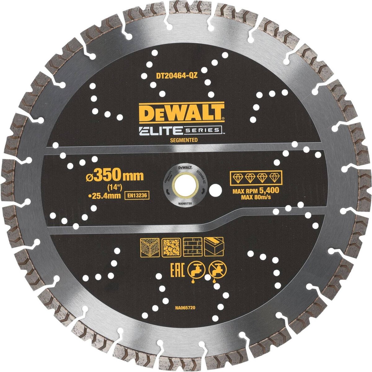 Dewalt 350mm Segmented Diamond Blade dt20464 Qz - All Purpose - Durable - SuperSaverAU - view 1