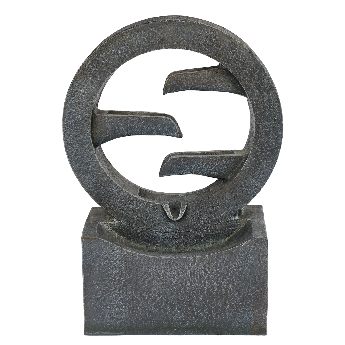 Northcote Pottery Symphonic Circles Water Feature - 34 x 17 x 48cm - Indoor/Outdoor - Easy Installation - Integrated Lighting - SuperSaverAU - view 1