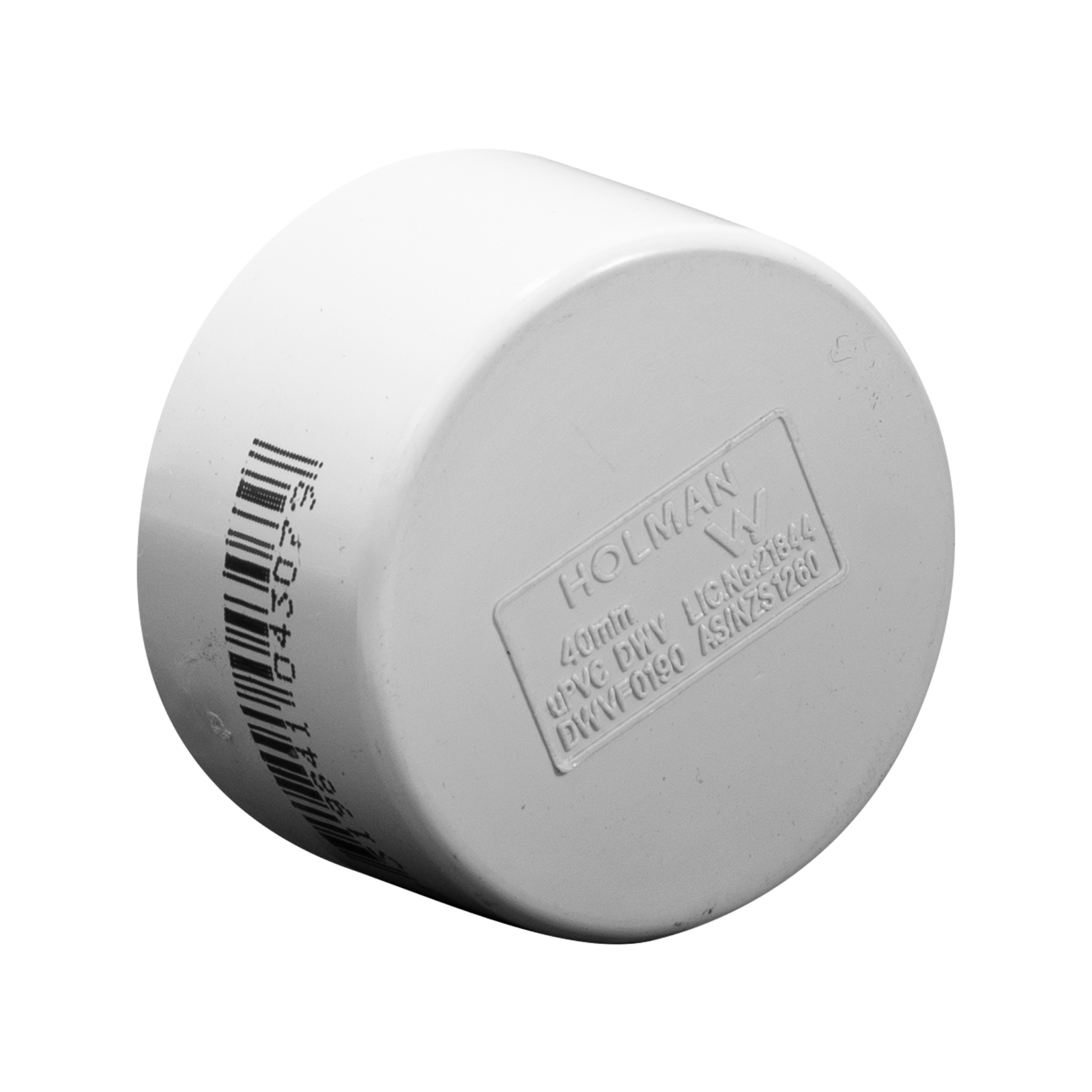 Holman 40mm PVC DWV Push On Cap DWVF0190