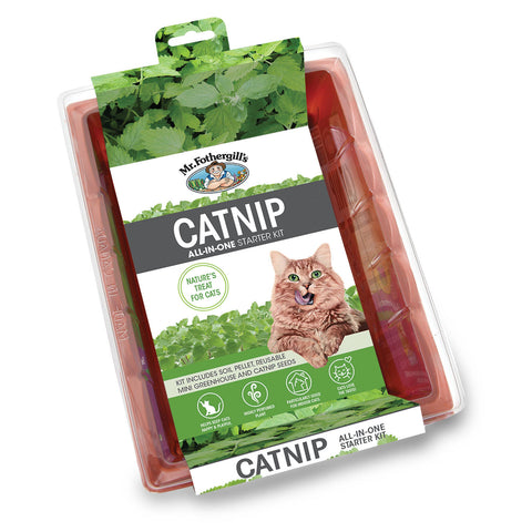 Mr Fothergill's Cat Nip Seed Raiser Kit - Mini Greenhouse with Soil Pellet & Seeds