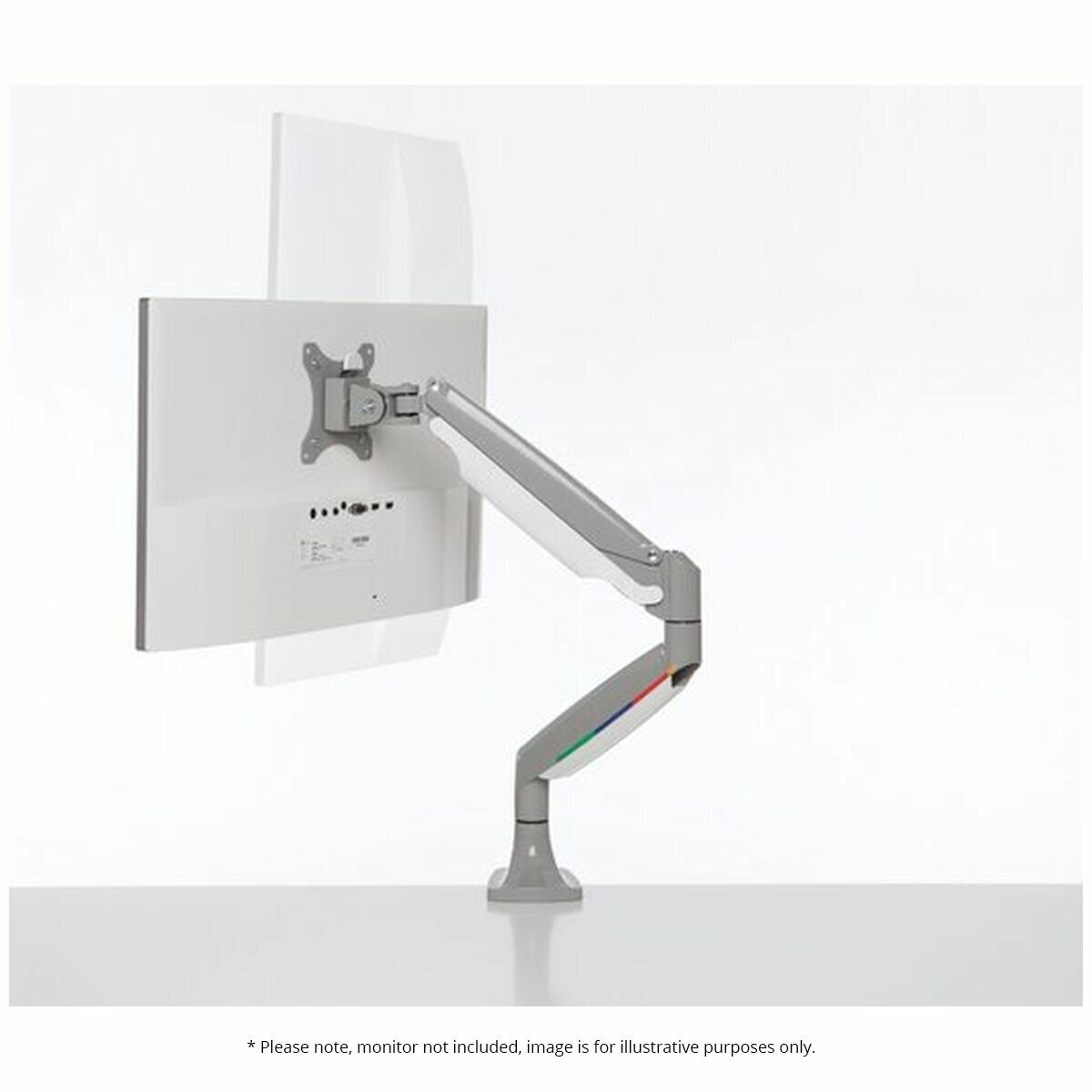 Kensington SmartFit one-touch height adjustable single monitor arm - grey, gas spring - 4422189