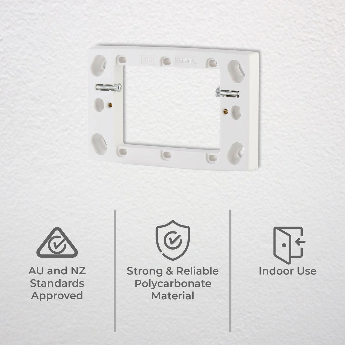 Deta Shallow Mounting Block 5 Pack - 14mm Deep Polycarbonate - Durable - SuperSaverAU - view 2