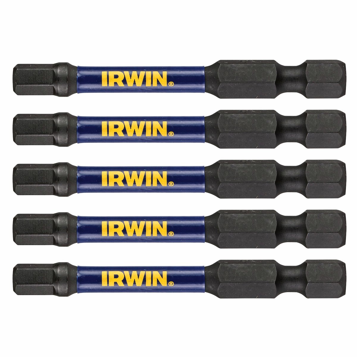 Irwin 57mm Impact Pro Performance Hex 5 Screwdriver Bits 5 Pack