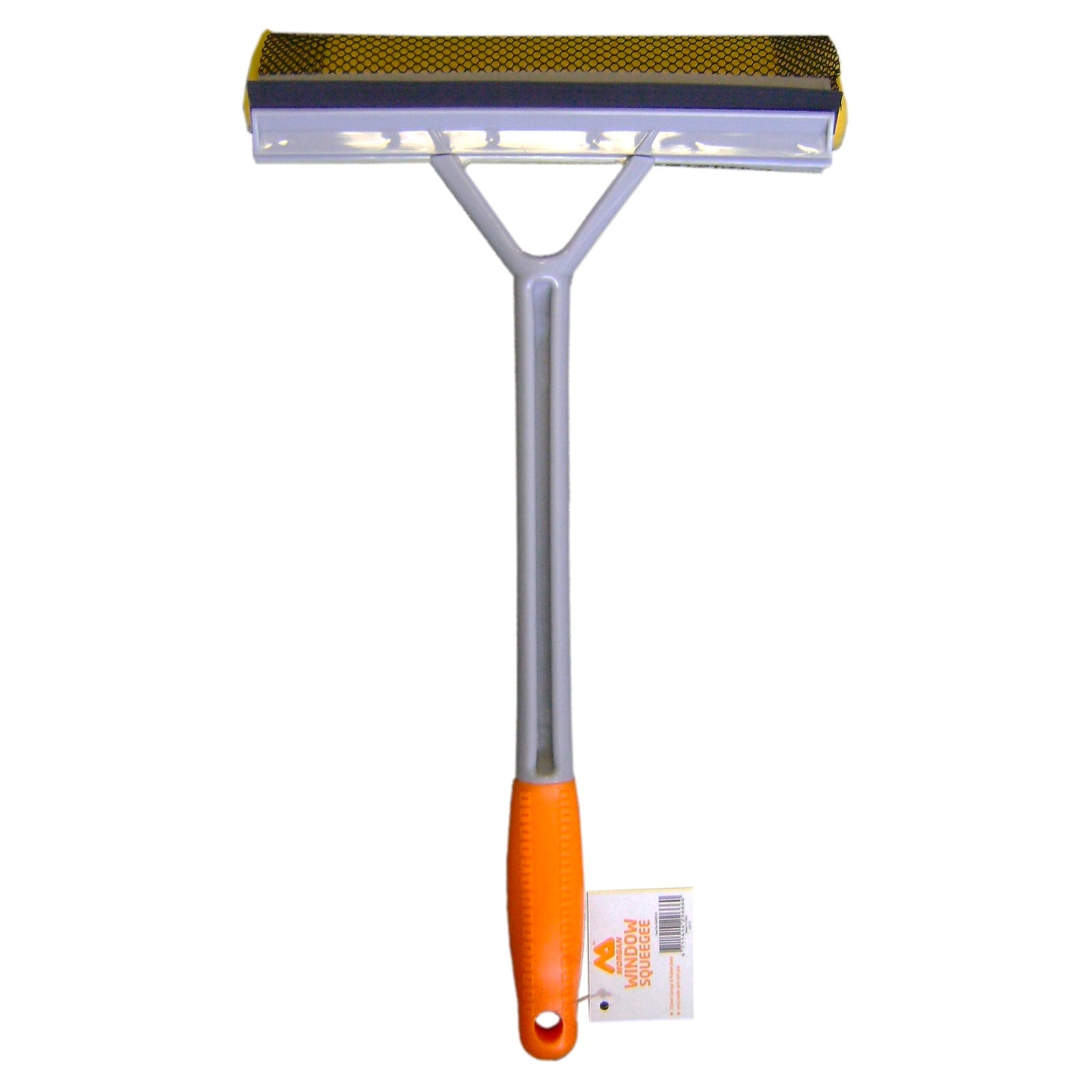 Morgan Long Handle Window Squeegee, 250mm Head, Sponge & TPR Blade, Orange