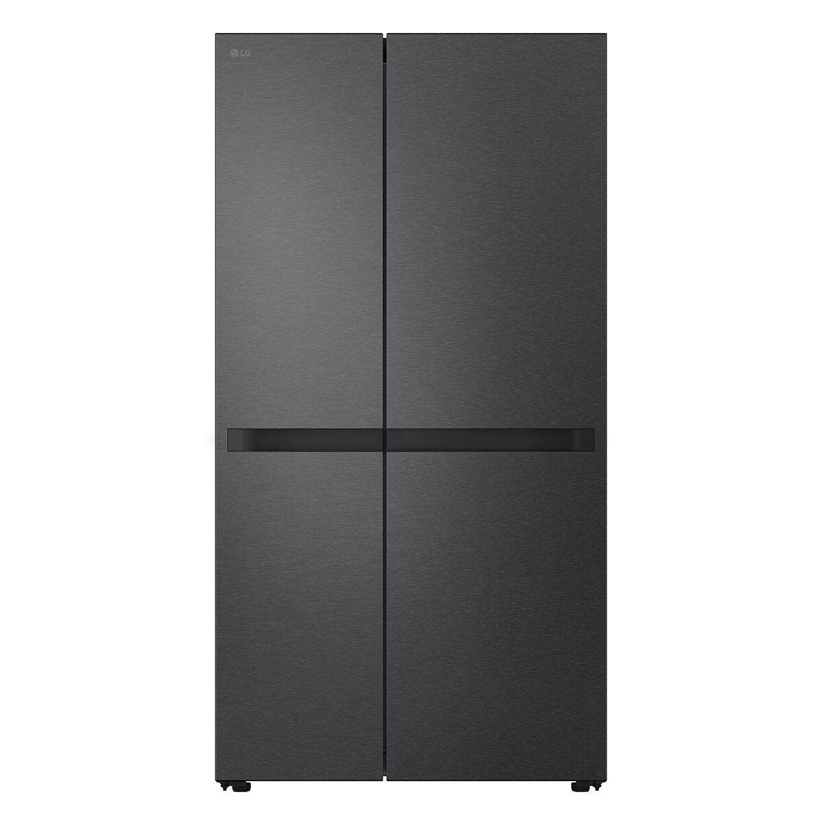 LG 664L Side by Side Fridge - Matte Black, Flat Door Design, 5 Star Energy, Smart Inverter - GS-B599MBL