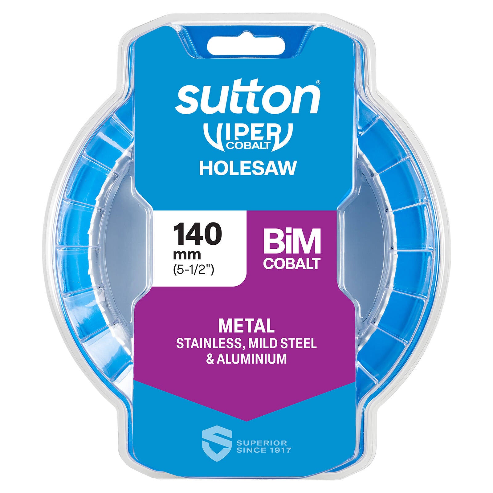 Sutton Tools 140mm Viper Cobalt Bi-Metal Holesaw, 32mm Drilling Depth
