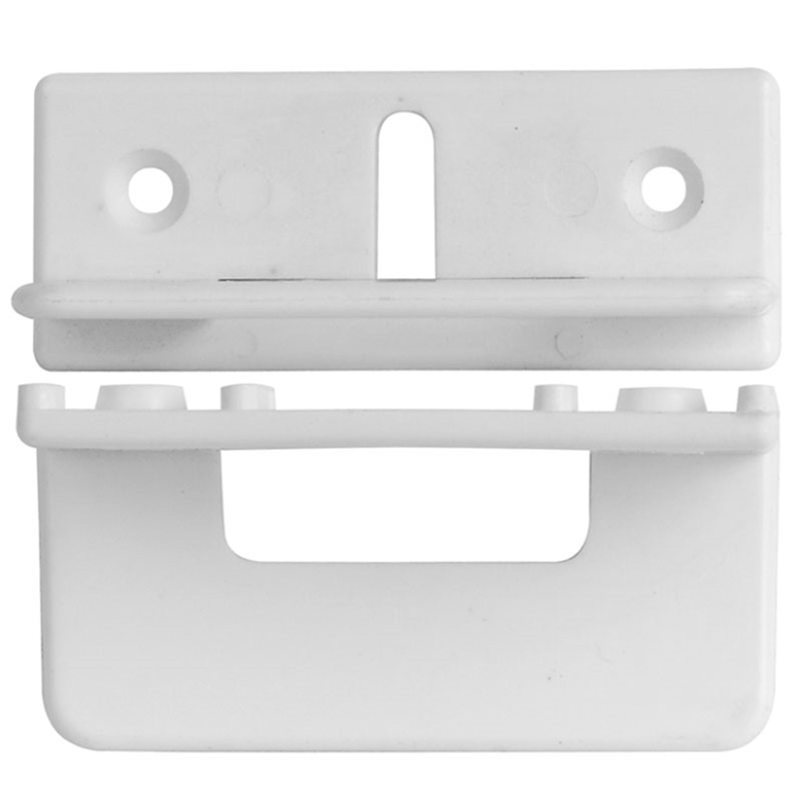 Rolltrak 64mm White Plastic Timber Door Floor Guide