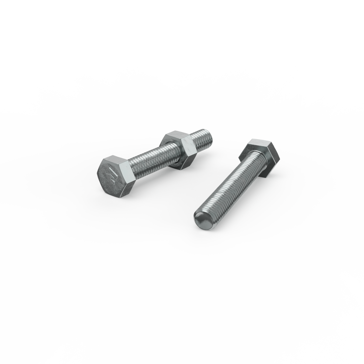 ZENITH M8 x 50mm Zinc Plated Hex Head Bolt & Nut