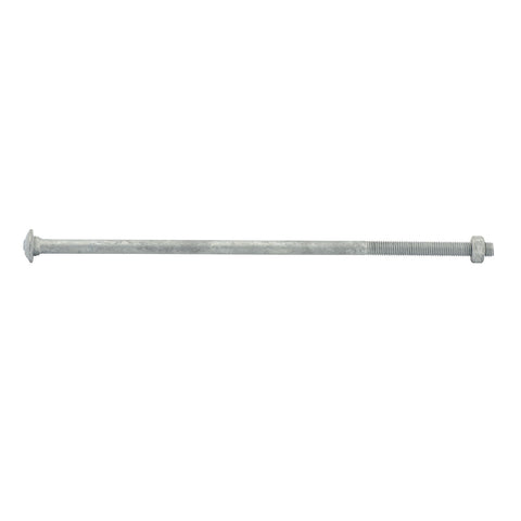 Zenith M10 x 300mm Hot Dip Galvanised Cup Head Bolt & Nut - 4.6 Grade Steel