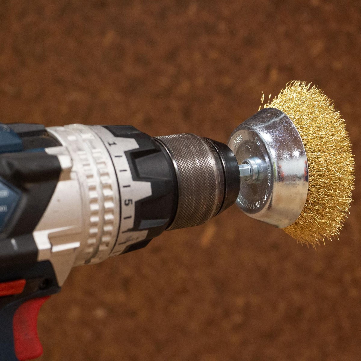 Josco 75mm Cup Brush - Brass Coated High Carbon Steel Wire