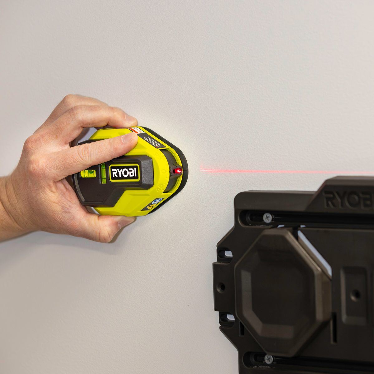 Ryobi Airgrip Line Laser - 4m Red Laser Level Tool with Vacuum Base - SuperSaverAU - view 5