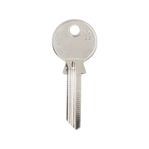EHI YA32 Silver Blank Key, Nickel Plated Brass