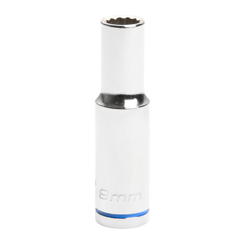 Kincrome 9mm 1/2" Drive Deep Socket, Chrome Vanadium Steel, 12 Point, Rust Resistant