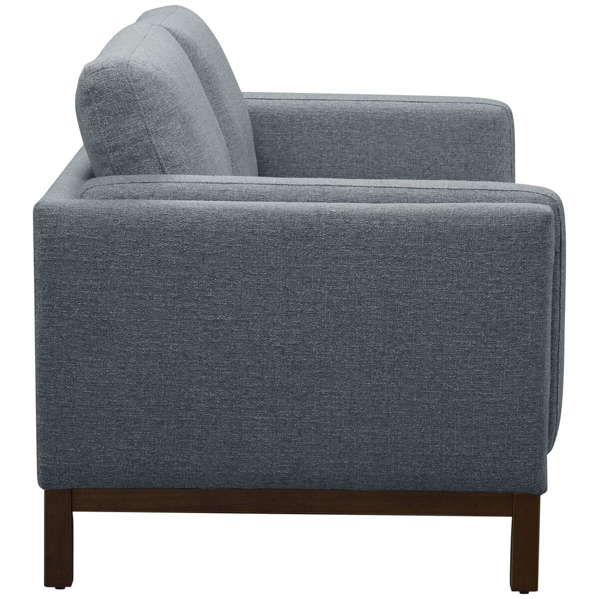 Ostro Furniture Freya 2 seater sofa - light grey textured fabric with rubberwood legs - 26001000