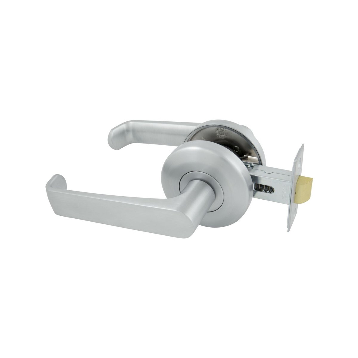Gainsborough Neue Telo Passage Lever Set - Brushed Satin Chrome - 138mm x 65mm - Accessibility Design - SuperSaverAU - view 2