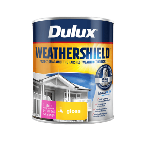 Dulux Weathershield 1L Extra Bright Gloss Exterior Paint