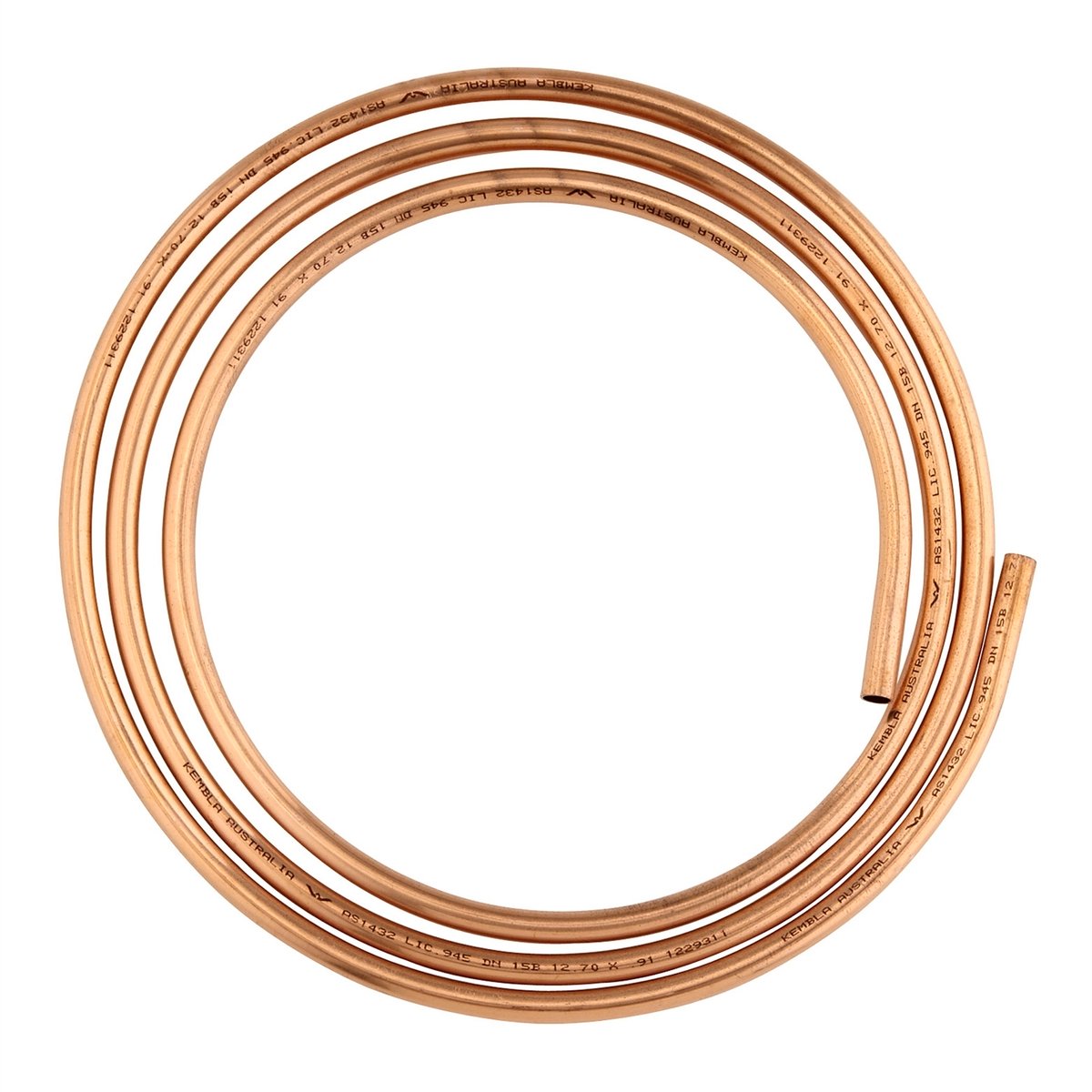 Kembla 1/2" x 3m Annealed Copper Tube for Plumbing and Gas
