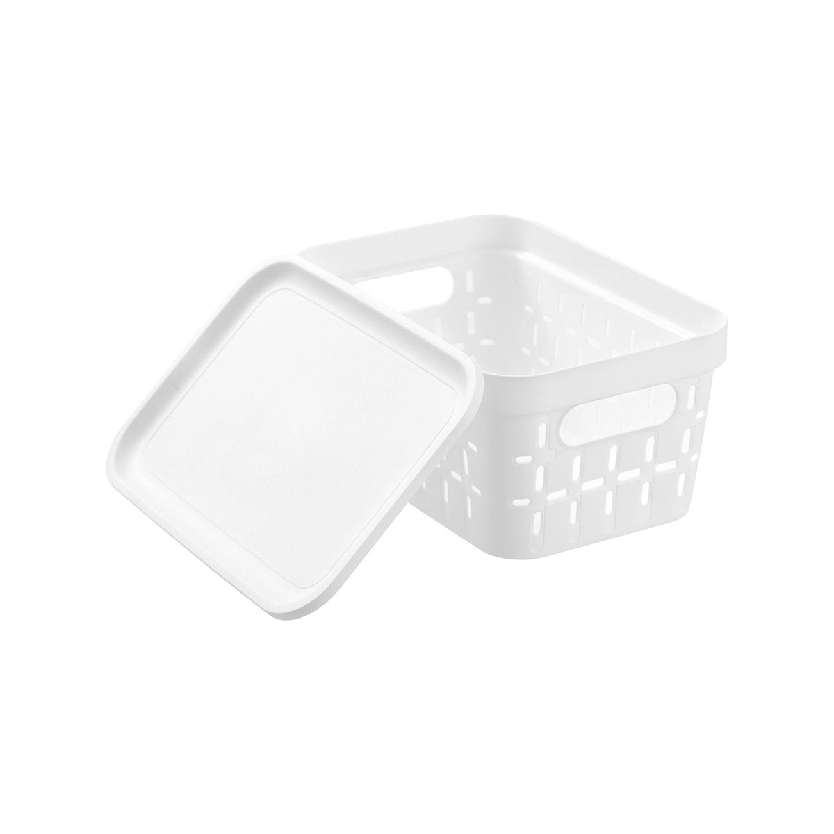 Boxsweden Kept Storage Basket - Small 26x17.5x12.5cm - White - Stackable - SuperSaverAU - view 4