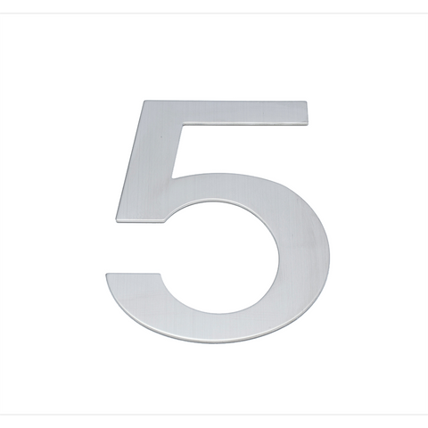 Sandleford 200mm Lorenzo Stainless Steel House Number 5 - Weather-Resistant - SuperSaverAU - view 1