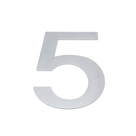 Sandleford Lorenzo 200mm Brushed Stainless Steel House Number 5