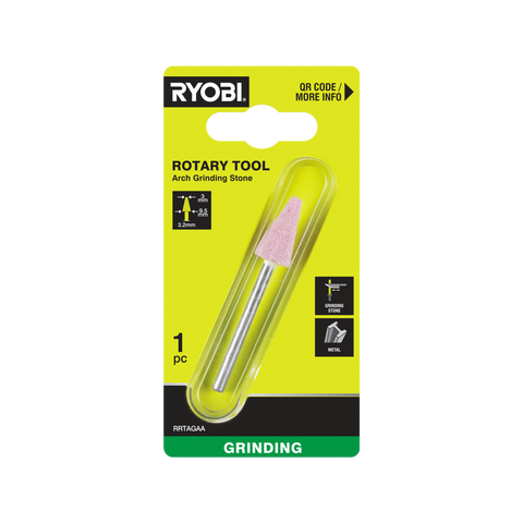Ryobi Rotary Arch Grinding Stone - 9.5mm - High-Grade Aluminium Oxide - Sharpening & Grinding Tool - SuperSaverAU - view 1