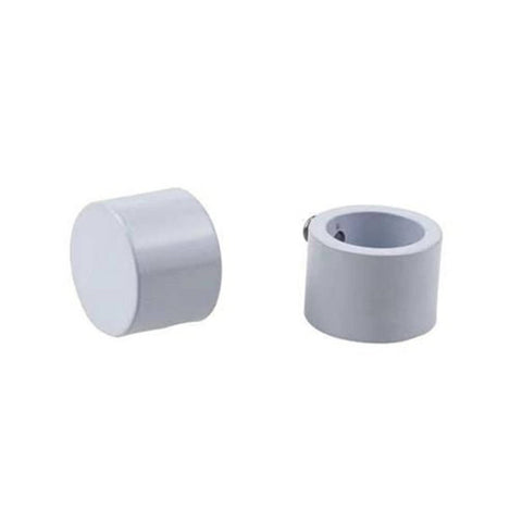 Pillar Curtain Rod Finial - 25mm - Aluminium - Gloss White - SuperSaverAU - view 1