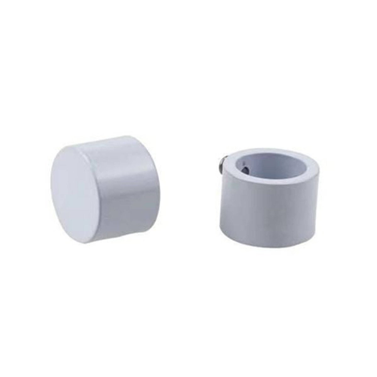 Pillar Products 25mm White Aluminium Cap Curtain Rod Finial 2 Pack