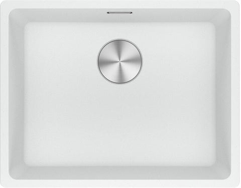Franke Maris 520mm topmount granite sink - Polar White, hidden overflow - MRG610-52PWB