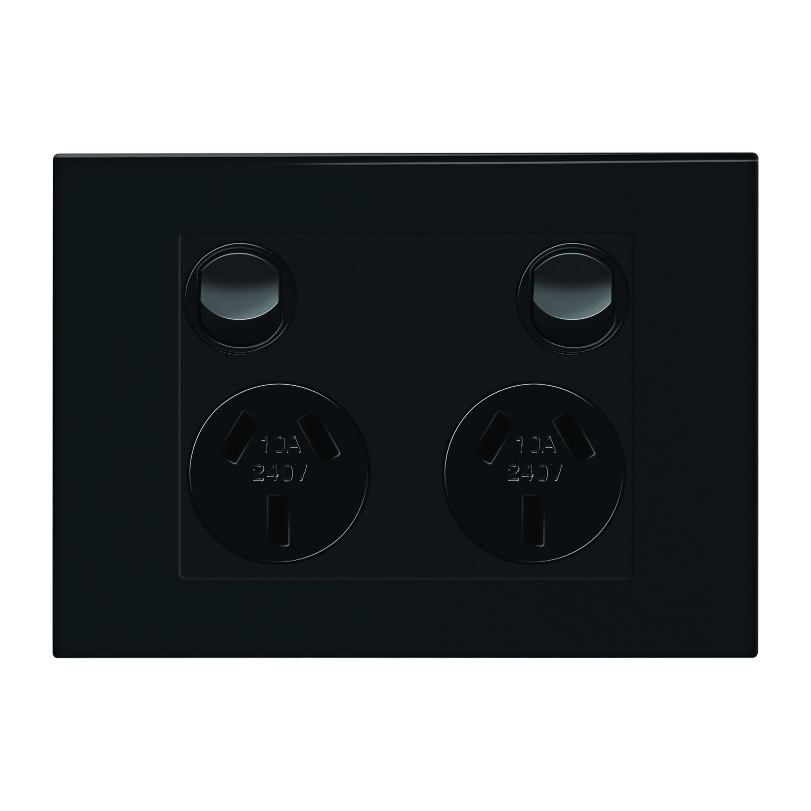 HPM VIVO Double Power Point, Grey, 10A 240V, Surface Mount, Removable Covers (EV777GR)